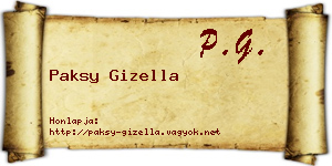 Paksy Gizella névjegykártya
